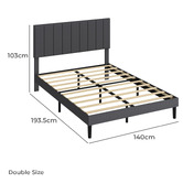 Oakleigh Home Jarrell Linen Bed Frame