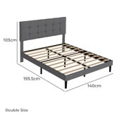 Oakleigh Home Xandros Upholstered Bed Frame