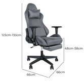 Oakleigh Home Thira Faux Suede Gaming Office Chair with Footrest