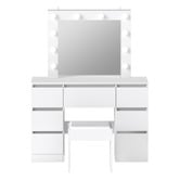 Oakleigh Home 2 Piece Safiya LED Dressing Table &amp; Stool Set