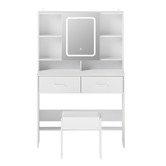 Oakleigh Home 2 Piece Diara LED Dressing Table &amp; Stool Set