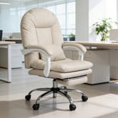 Oakleigh Home Cassian Faux Leather Office Chair with Footrest