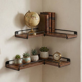 Oakleigh Home Charlotte Floating Corner Wall Shelves