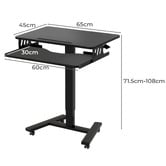 Oakleigh Home Hadley Sit &amp; Stand Mobile Desk