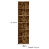 Oakleigh Home Caleb 6 Shelf Bookcase
