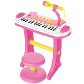 Gem Toys Electronic Keyboard with Stand &amp; Stool