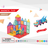 Gem Toys Gem Toys 200 Piece Magnetic Tile Set
