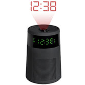 Grafton Home Goods Black Cylinder Alarm Clock with Projector