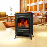 Grafton Home Goods Black Freestanding Electric Fireplace Heater