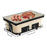 Lenoxx Hibachi Tabletop BBQ Grill with Tongs