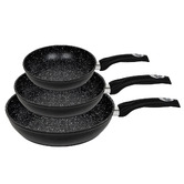 Grafton Home Goods 3 Piece Non-Stick Aluminium Fry Pan Set