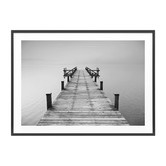 Le Concept Art Black &amp; White Jetty Framed Print