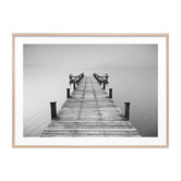 Le Concept Art Black &amp; White Jetty Framed Print