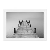 Le Concept Art Black &amp; White Jetty Framed Print