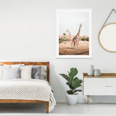 Le Concept Art Giraffe Goals Framed Print