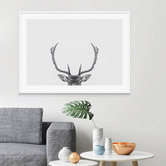 Le Concept Art Deer Antlers Framed Print