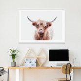 Le Concept Art Duncan Highland Cow Framed Print