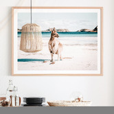 Le Concept Art Beach Paws Framed Paper Print Wall Art