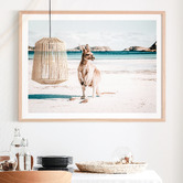 Le Concept Art Beach Paws Framed Paper Print Wall Art