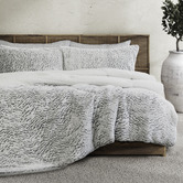 Radisson Home Silver Faux Fur Comforter Set