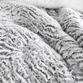 Radisson Home Silver Faux Fur Comforter Set