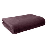 Radisson Home Aubergine Lucia Luxury Plush Velvet Blanket