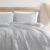 Radisson Home Silver Byron Seersucker Quilt Cover Set