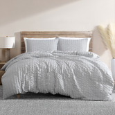 Radisson Home Silver Byron Seersucker Quilt Cover Set