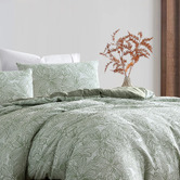 Radisson Home Green Avena Quilt Cover Set