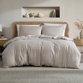 Radisson Home Grey Ricki Vintage Washed Quilt Cover Set
