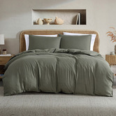 Radisson Home Khaki Ricki Vintage Washed Quilt Cover Set