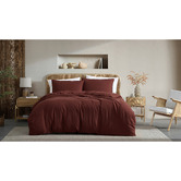 Radisson Home Mahogany Ricki Vintage Washed Polyester Quilt Cover Set