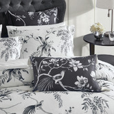 Grace By Linen House Black Otho Cotton Cushion