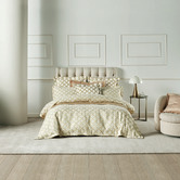 Grace By Linen House Champagne Valeria Cotton-Blend Quilt Cover Set