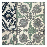 Moorish Mats Eclectic Green Armenian Vinyl Rug