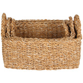Papaya &amp; Patina 3 Piece Rectangular Bondi Seagrass Basket Set