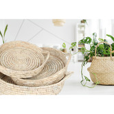 Papaya &amp; Patina 3 Piece Round Cottesloe Kans Grass Tray