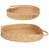 Papaya &amp; Patina 2 Piece Ali Seagrass Decorative Tray Set