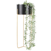 Papaya &amp; Patina Fleur Metal Plant Pot Stand