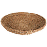 Papaya &amp; Patina Natural Round Fraser Seagrass Decorative Tray