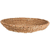 Papaya &amp; Patina Natural Round Fraser Seagrass Decorative Tray