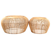 Papaya &amp; Patina 2 Piece Kalib Rattan Side Table Set
