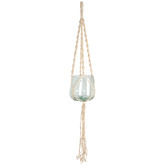Papaya &amp; Patina Macrame   Cori Jute &amp; Glass Hanging Planter