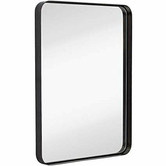 Papaya &amp; Patina Black Melanie Rectangular Mirror