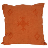 Papaya &amp; Patina Embroidered Innez Cotton Cushion