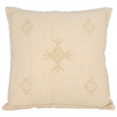 Papaya &amp; Patina Embroidered Innez Cotton Cushion