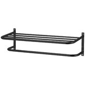Papaya &amp; Patina Matte Black Steel Wall Mounted Towel Holder