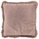 Papaya &amp; Patina Fringed Kareem Velvet Cushion