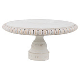 Papaya &amp; Patina White Delilah Beaded Cake Stand