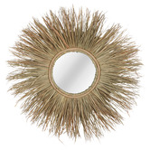 Papaya &amp; Patina Natural Uli Grass Mirror